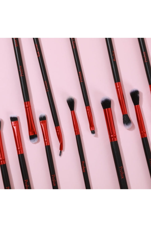 Prolux Cosmetics - Deluxe Red Makeup Brush Set
