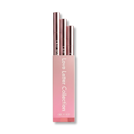 C&D Beauty - The Love Letter Collection - Peel-Off Lip Stain Trio