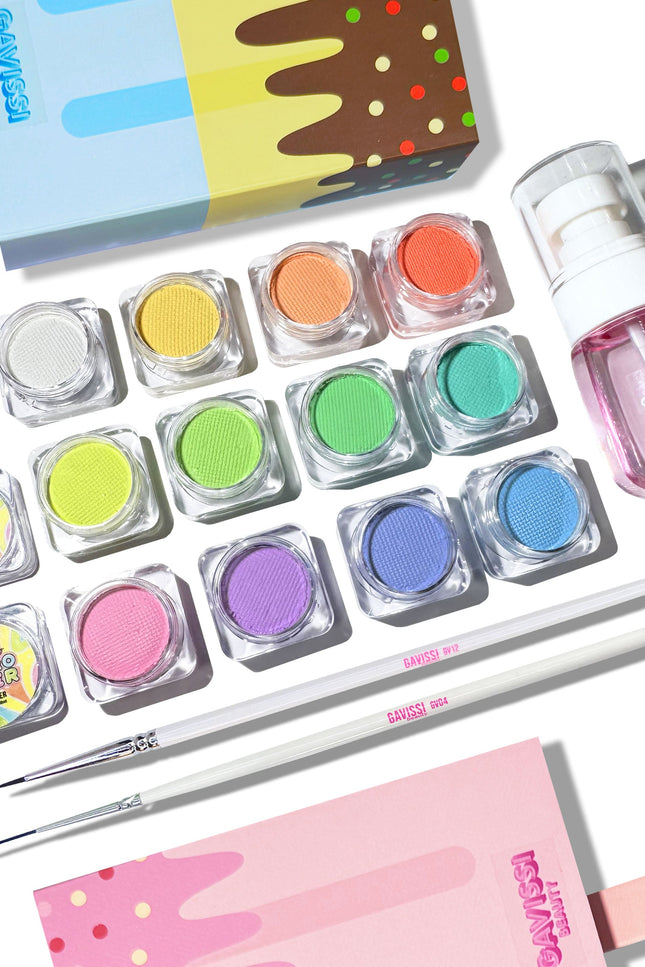 Gavissi Beauty - UV PASTEL BUNDLE: 12 LINERS + BRUSH + SPRAY BOTTLE