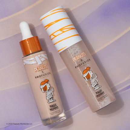 Profusion Cosmetics - Peanuts Halloween | Magic Mummy Illuminating Face Primer & Setting Spray Set