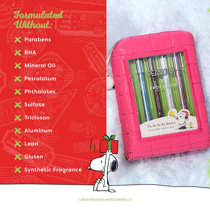 Profusion Cosmetics - Peanuts Holiday | Fa la la la liners Eyeliner Pencil Set