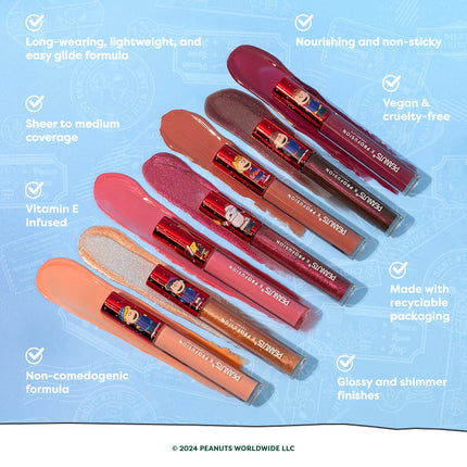 Profusion Cosmetics - Peanuts Holiday | The Joy of Giving 7PC Lip Gloss Set