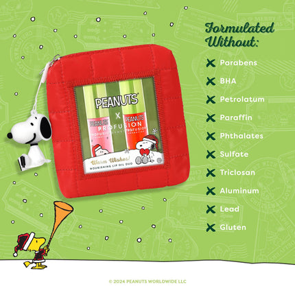 Profusion Cosmetics - Peanuts Holiday | Warm Wishes Nourishing Lip Oil Duo
