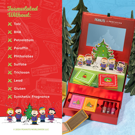 Profusion Cosmetics - Peanuts Holiday | Merry Christmas Charlie Brown Vanity Set