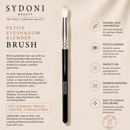 Sydoni - PETITE EYESHADOW BLENDER BRUSH (GOAT HAIR)
