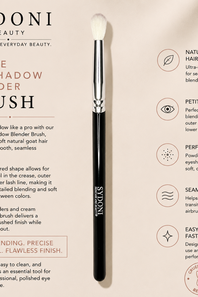 Sydoni - PETITE EYESHADOW BLENDER BRUSH (GOAT HAIR)