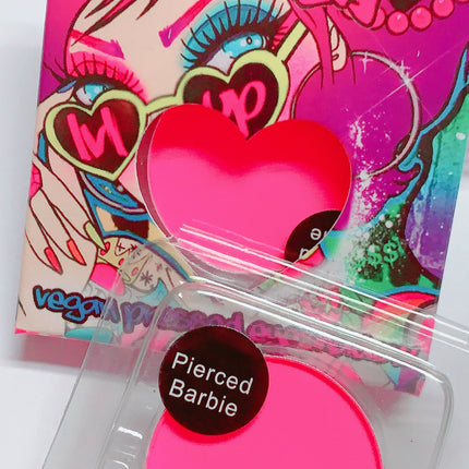 Inked Doll Cosmetics - *UV* PIERCED BARBIE (Barbie Pink) Pressed Eyeshadow Single