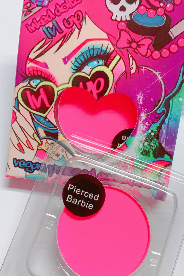 Inked Doll Cosmetics - *UV* PIERCED BARBIE (Barbie Pink) Pressed Eyeshadow Single