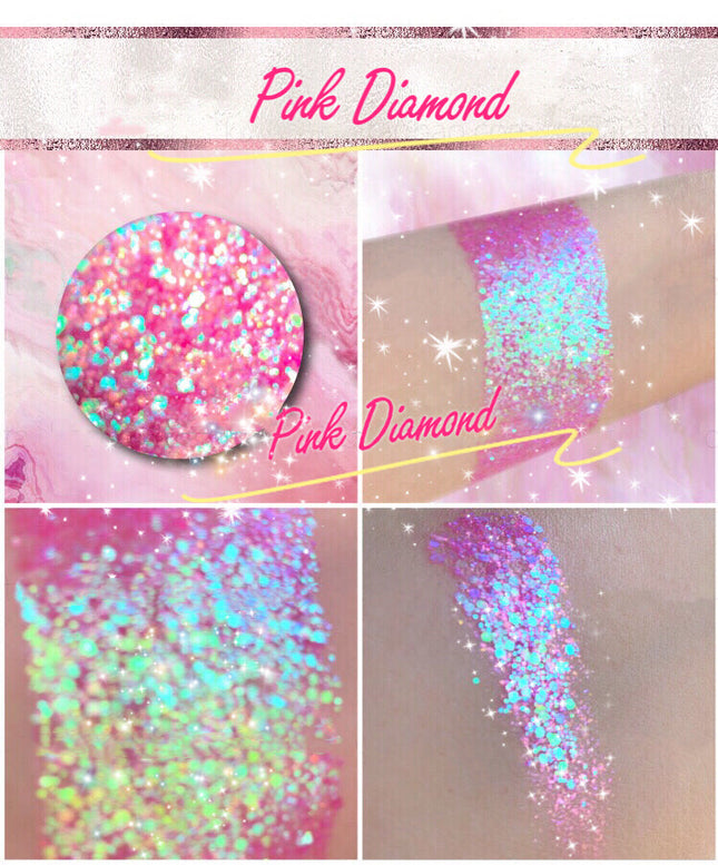 Inked Doll Cosmetics - PINK DIAMOND *LMT EDT* Summer Festival Pressed Glitter