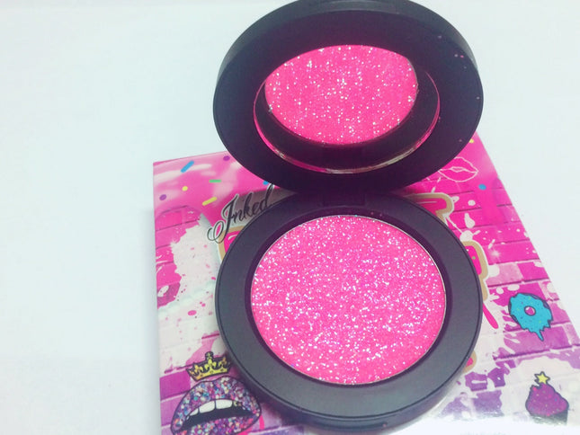 Inked Doll Cosmetics - "PINK SUGAR !" Single Pressed Glitter Palette