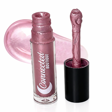 Connected Boutique - Rose- Metallic Pink Bold Longwear Liquid Lipstick – Transfer‑Proof Matte