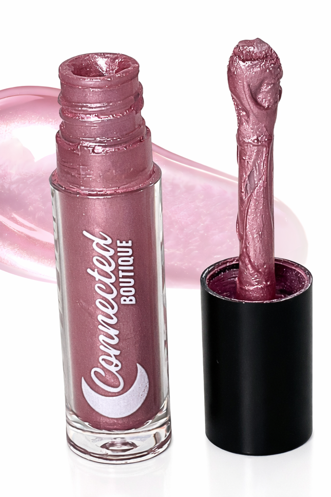 Connected Boutique - Rose- Metallic Pink Bold Longwear Liquid Lipstick – Transfer‑Proof Matte
