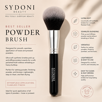 Sydoni - BEST SELLER! POWDER BRUSH (SYNTHETIC HAIR)