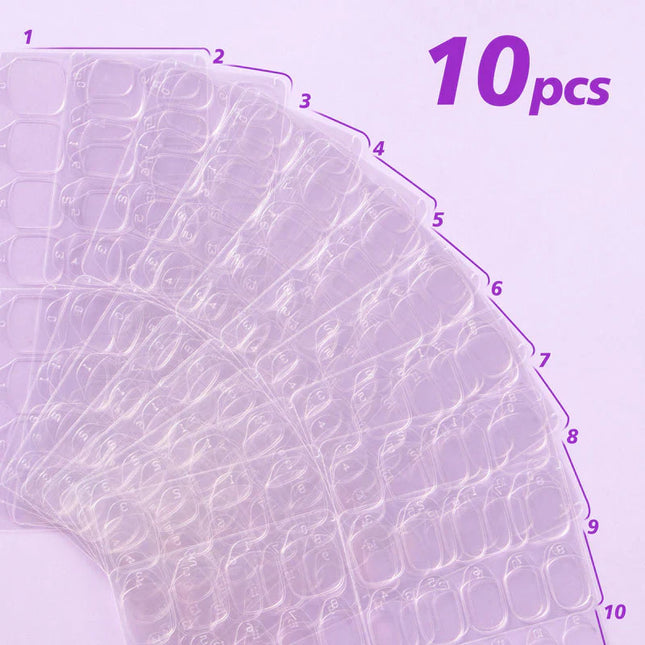 Nail Pop Studio - Press On Nails Adhesive Tabs-10 sheets, 300 pcs