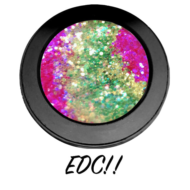Inked Doll Cosmetics - *EDC (Electric Daisy Festival)* Metallic/Iridescent Duo Pressed Glitter!