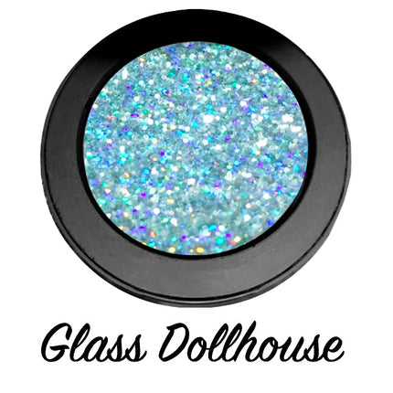 Inked Doll Cosmetics - "GLASS DOLLHOUSE!" Single Pressed Glitter Palette