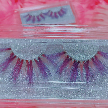 Inked Doll Cosmetics - *PSYCHOTIC FAIRY* (Pastel Pink/Purple) DreamDoll COLOR Lashes !