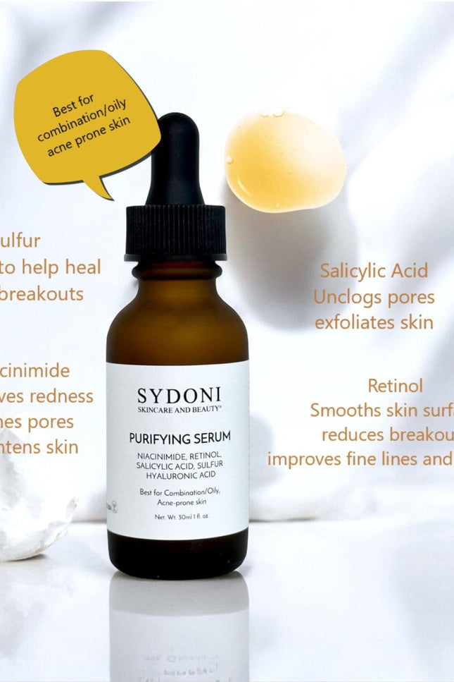 Sydoni - PURIFYING SERUM with SULFUR, NIACINIMIDE and RETINOL 30 ml/ 1fl. oz.