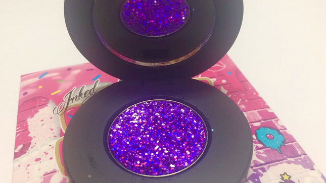 Inked Doll Cosmetics - "PURPLE REIGN!" Single Pressed Glitter Palette