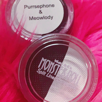 Inked Doll Cosmetics - (HUGE!) Monster Doll PURRSEPHONE & MEOWLODY *UV Neon Pastel* SPLIT LINER/FACE/BODY PAINT