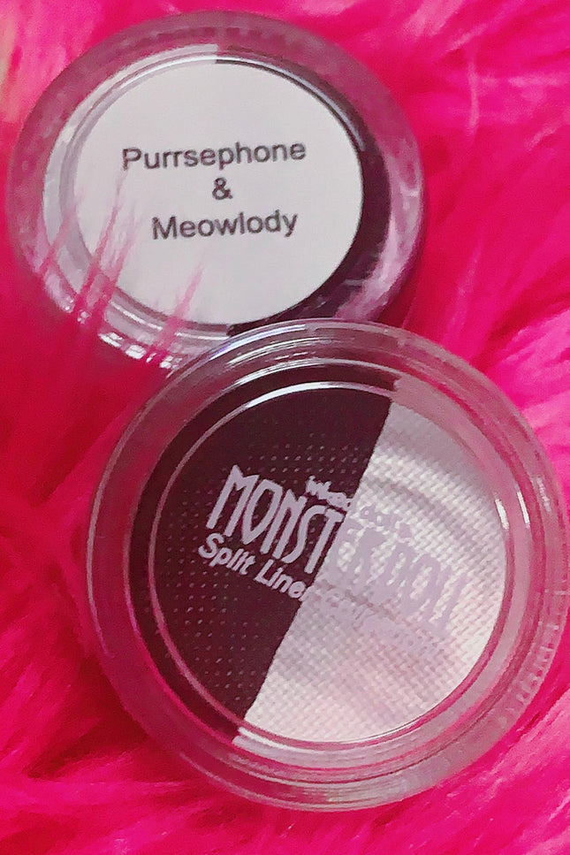 Inked Doll Cosmetics - (HUGE!) Monster Doll PURRSEPHONE & MEOWLODY *UV Neon Pastel* SPLIT LINER/FACE/BODY PAINT