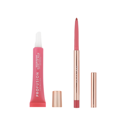 Profusion Cosmetics - Lip Treat Duo Soft Matte Creamy Lip Liner & Nourishing Glowy Lip Balm