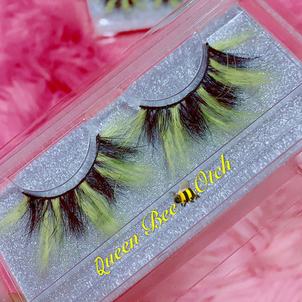 Inked Doll Cosmetics - *Queen BEE-OTCH* (Black & Yellow) DreamDoll COLOR Lashes!