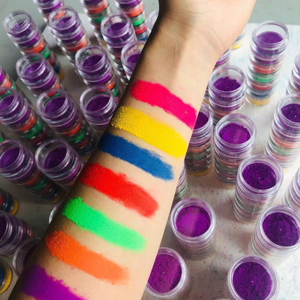 Inked Doll Cosmetics - LOUD LEMON "Rave Lites" (BLACKLITE UV REACTIVE POWDERS)