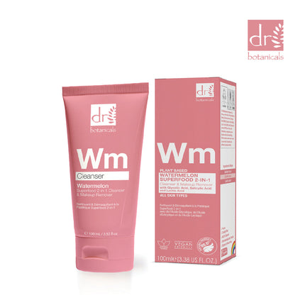 skinChemists US - Watermelon Superfood 2-in-1 Cleanser & Makeup Remover 100ml with Glycolic Acid, Salicylic Acid and Lactic Acid