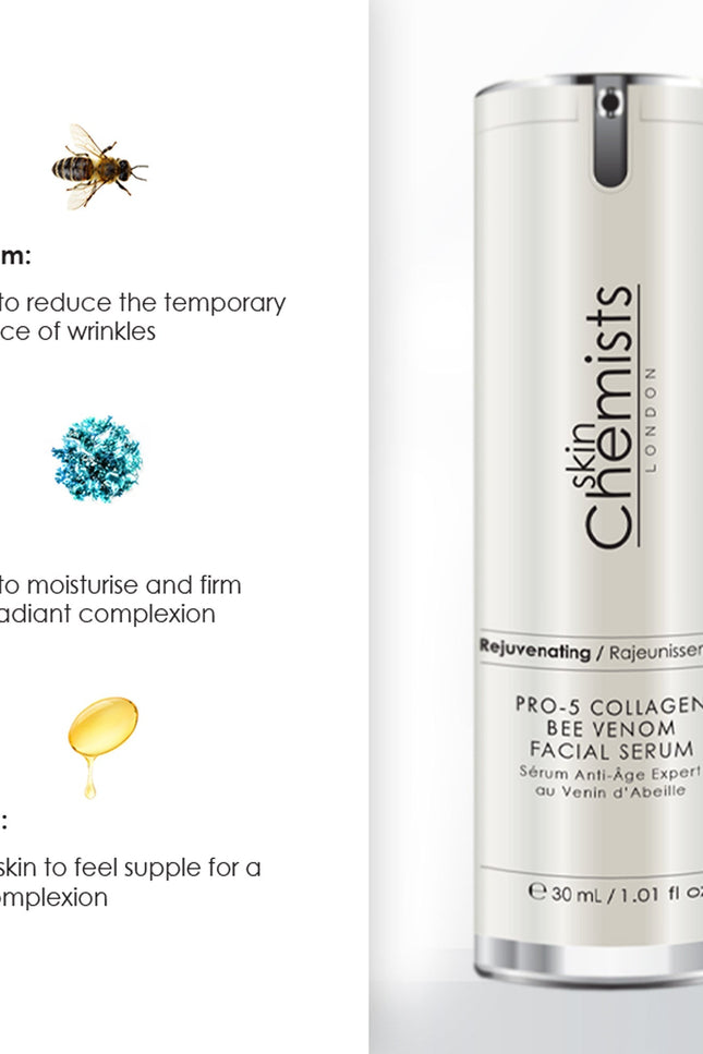 skinChemists US - skinChemists Pro-5 Collagen Bee Venom Facial Serum 30ml