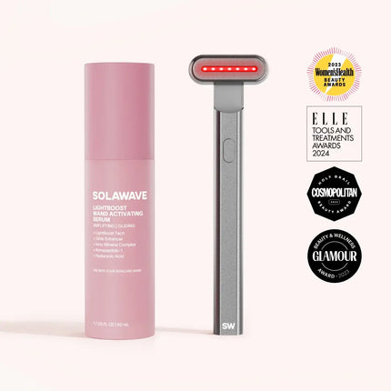 Solawave - 4-in-1 Red Light Therapy Wand & Activating Serum Kit