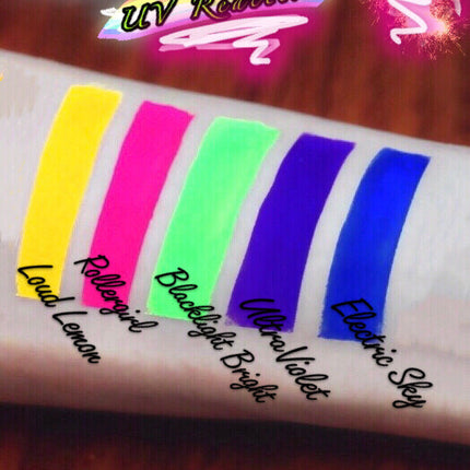 Inked Doll Cosmetics - LOUD LEMON "Rave Lites" (BLACKLITE UV REACTIVE POWDERS)