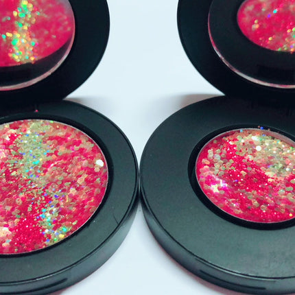 Inked Doll Cosmetics - "RED DRAGON !" Single Pressed Glitter Palette