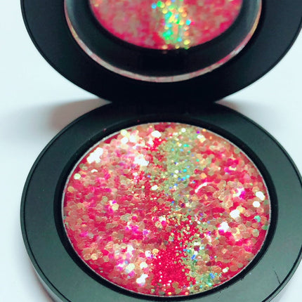 Inked Doll Cosmetics - "RED DRAGON !" Single Pressed Glitter Palette