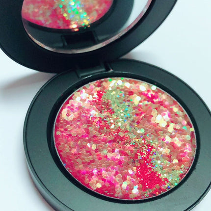 Inked Doll Cosmetics - "RED DRAGON !" Single Pressed Glitter Palette