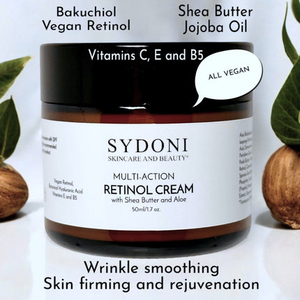 Sydoni - MULTI ACTION RETINOL CREAM with SHEA BUTTER, ALOE and VITAMIN B5 1.7 FL. OZ.