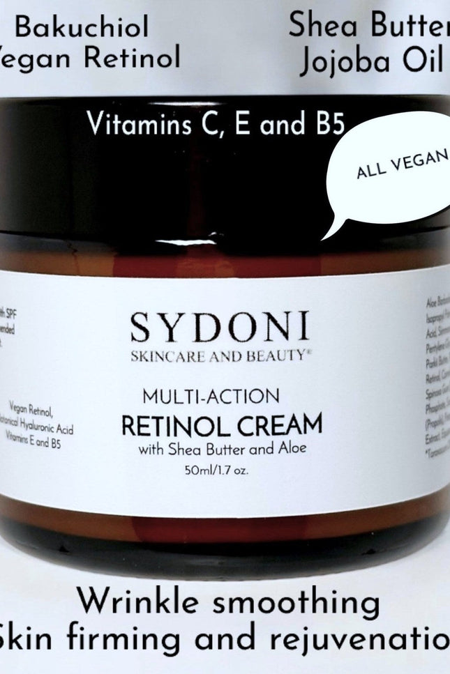 Sydoni - MULTI ACTION RETINOL CREAM with SHEA BUTTER, ALOE and VITAMIN B5 1.7 FL. OZ.