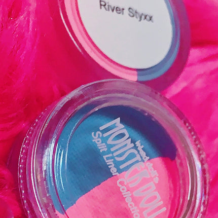 Inked Doll Cosmetics - (HUGE!) Monster Doll RIVER STYXX *UV Neon Pastel* SPLIT LINER/FACE/BODY PAINT