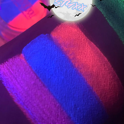Inked Doll Cosmetics - (HUGE!) Monster Doll RIVER STYXX *UV Neon Pastel* SPLIT LINER/FACE/BODY PAINT
