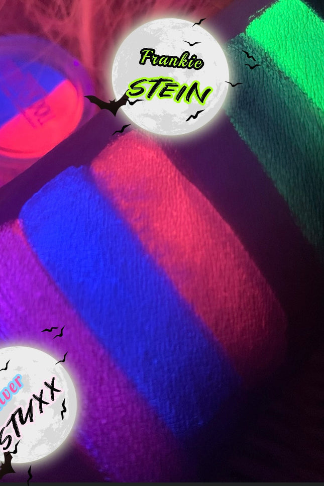 Inked Doll Cosmetics - (HUGE!) Monster Doll RIVER STYXX *UV Neon Pastel* SPLIT LINER/FACE/BODY PAINT