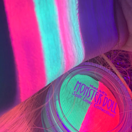Inked Doll Cosmetics - (HUGE!) Monster Doll ROCHELLE GOYLE *UV Neon Pastel* SPLIT LINER/FACE/BODY PAINT!