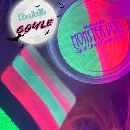 Inked Doll Cosmetics - (HUGE!) Monster Doll ROCHELLE GOYLE *UV Neon Pastel* SPLIT LINER/FACE/BODY PAINT!