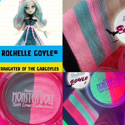 Inked Doll Cosmetics - (HUGE!) Monster Doll ROCHELLE GOYLE *UV Neon Pastel* SPLIT LINER/FACE/BODY PAINT!
