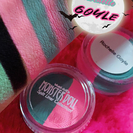 Inked Doll Cosmetics - (HUGE!) Monster Doll ROCHELLE GOYLE *UV Neon Pastel* SPLIT LINER/FACE/BODY PAINT!