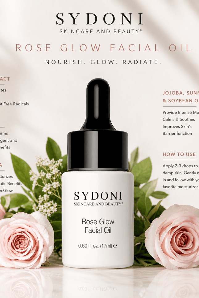 Sydoni - ROSE GLOW FACIAL OIL 0.60 FL.OZ with ROSE EXTRACT and CALENDULA