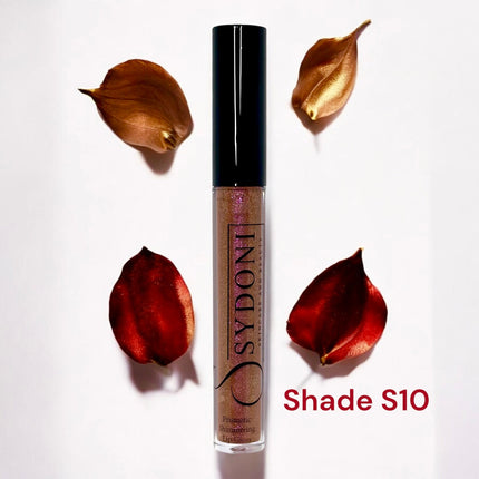 Sydoni - SHADE S10 PRISMATIC SHIMMERING LIPGLOSS - Warm Brown with Gold and Pink Shimmer