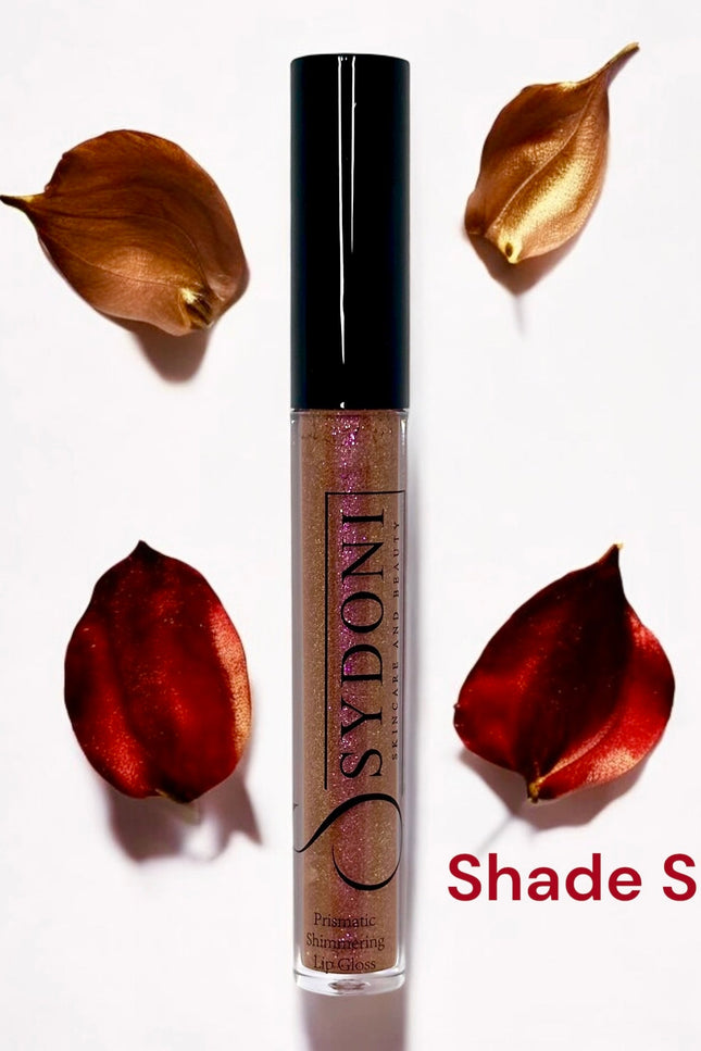 Sydoni - SHADE S10 PRISMATIC SHIMMERING LIPGLOSS - Warm Brown with Gold and Pink Shimmer