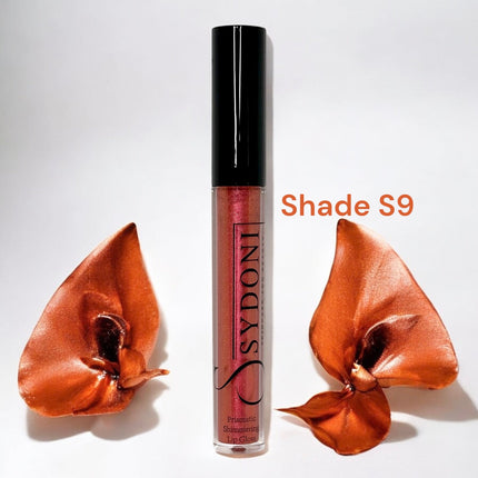Sydoni - SHADE S9 PRISMATIC SHIMMERING LIPGLOSS - Deep Red with Cool Silver Shimmer
