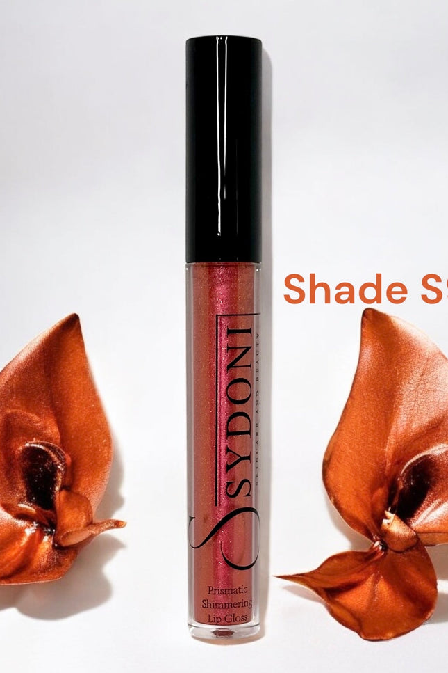 Sydoni - SHADE S9 PRISMATIC SHIMMERING LIPGLOSS - Deep Red with Cool Silver Shimmer