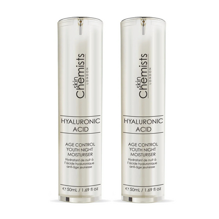 skinChemists US - skinChemists Hyaluronic Acid Age Control Youth Night Moisturiser 50ml Twin Value Savings Pack